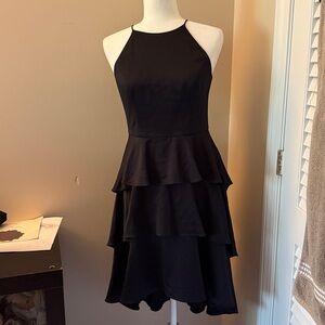 Aiden Mattox halter high-low Cocktail Dress Black 4